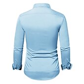 abordables camisa con botones para hombre-Hombre Camisa Camisa de verano Abotonar la camisa Camisa casual Negro Blanco Azul Piscina Verde Ejército Manga Larga Plano Diseño Diario Vacaciones Ropa Moda Casual Cómodo