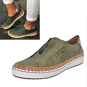 Χαμηλού Κόστους Γυναικεία Sneakers-γυναικεία casual κόκκινα slip-on sneakers με πλέγμα που αναπνέει και λεπτομέρεια από φελλό για καθημερινή άνεση