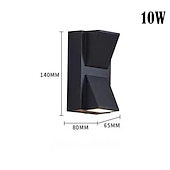 cheap Outdoor Wall Lights-Led Outdoors Wall Lamp 5W 10W Up/Down Lighting Indoor Double-Head Curved Waterproof IP65 Wall Lamp Modern Bedroom Lamp Warm White Light AC85-265V