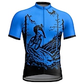 voordelige Heren shirts-Voor heren Wielrenshirt Korte mouw Fietsen Shirt Kleding Bovenlichaam met 3 achterzakken Bergracen Wegwielrennen Ademend Sneldrogend Vochtregelerend Reflecterende strips Rood Blauw Donkergroen