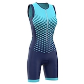 economico Abbigliamento Triathlon Donna-Per donna Tuta da triathlon Senza maniche Ciclismo da montagna Cicismo su strada Rosa scuro Giallo Rosa Pop art Bicicletta Traspirante Asciugatura rapida Elastene Gli sport Pop art Fantasia geometrica