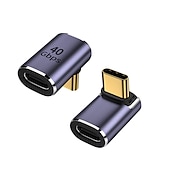 お買い得  ケーブル-USB c アダプタ、90 度直角、タイプ c オス - メス アダプタ エクステンダ サポート 100w 高速充電 40gbps データ転送 ラップトップ、タブレット、携帯電話用の 8k@60hz ビデオ出力