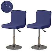 economico Fodera per sedia da pranzo-2 pezzi coprisgabello da bar elasticizzato coprisgabello da bar bordeaux coprisgabello da bar girevole quadrato coprisgabello da bar coprisgabello da bar per sala da pranzo coprisedile da bar
