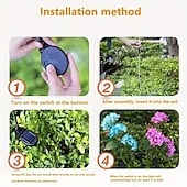 cheap Pathway Lights &amp; Lanterns-Hydrangea Solar Pathway Garden Stake Lights - Waterproof Solar Simulation Flower Floor Light for Villa, Courtyard, Lawn &amp; Garden Decoration