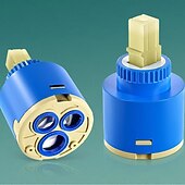 Недорогие Аксессуары для смесителей-Замена картриджа с керамическим клапаном 25/35/40 мм, кухонный смеситель с одной ручкой, смеситель для раковины, кран для ванной, ремонт универсального картриджа с керамическим диском в сборе