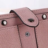 お買い得  カードホルダーとケース-女性の新しい pu レザーリベットショート財布ジッパーコインカードホルダー女性コインクラッチ財布財布マネーバッグ