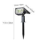 olcso Kültéri reflektorok-4db 1db 1 W Pathway Lights &amp; Lanterns Vízálló fényvezérlő 3 az 1-ben Fehér 1.3 V Kültéri világítás Udvar Kert 45 LED gyöngyök