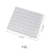 economico Portagioie e porta trucchi-1 pz portatile trasparente contenitore di monili orecchini collana orecchino piatto scatola di immagazzinaggio di colore piccolo e squisito orecchini scatola anti ossidazione