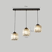 cheap Island Lights-LED Pendant Lights Kitchen Island Crystal Chandeliers 1/3 Head  Modern Farmhouse Foyer Entryway Light Fixtures Ceiling Hanging Globe Over Table Warm White Black/Gold