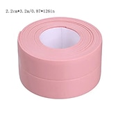 お買い得  浴室用ガジェット-2 パックテープコーキングストリップ PVC 自己粘着コーキングシールテープキッチンシンクトイレ浴室シャワーと浴槽 2.2 センチメートル * 3.2 メートル/0.87 * 126 インチ