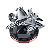 economico Purificatore d&#039;aria per auto-decorazioni per auto modello di aeroplano da combattimento rotante solare per auto ornamento per interni auto cruscotto da combattimento