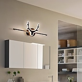 economico Luci per specchi-lampada frontale a specchio a led vanity light 80cm 20w applique da parete per camera da letto semplice moderna bagno alluminio acrilico nero ip20 110-240v