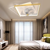 voordelige Plafondventilatorverlichting-plafondventilator met licht app&amp;amp; afstandsbediening 50cm 3-lichts dimbaar 6 windsnelheden moderne plafondventilator voor slaapkamer, woonkamer, kleine kamer 110-240v