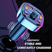 cheap Bluetooth Car Kit/Hands-free-Car Bluetooth 5.0 FM Transmitter Wireless Audio Receiver Car MP3 Player 18W PD Fast Charger(1pc)