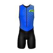 preiswerte Herrenbekleidungs-Sets-Herren Triathlonanzug Ärmellos Triathlon Silber Hellgelb Schwarz / Orange Graphic Fahhrad Lycra Sport Graphic Bekleidung