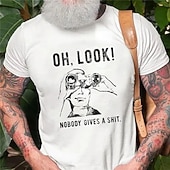 abordables T-shirt graphique pour hommes-Homme Dessin animé Lettre Impressions Graphiques T-shirt T-shirt graphique Coton Manche Courte Graphique Chemise Noir Blanche Jaune T-shirt confortable Extérieur Rue Vêtements de créateurs de mode