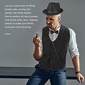 billiga Outfits-Retro / vintage Glada 20-talet 1920-talet Kläder Väst Panamahatt Den store Gatsby Herre Mode Herr Jul Halloween Karnival Bal Möhippa Festival Vuxna Kravatt Väst Hatt Alla årstider