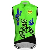 cheap Men's Jerseys-Men's Cycling Vest Cycling Jersey Graphic Funny Sleeveless Bike Vest / Gilet Jersey Top with 3 Rear Pockets Mountain Bike MTB Road Bike Cycling Quick Dry Back Pocket Moisture Wicking Breathable Sports