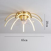 cheap Ceiling Fan Lights-Ceiling Fan with Light Dimmable 65cm 6 Wind Speeds Modern Ceiling Fan for Bedroom, Living Room App &amp; Remote Control 110-240V