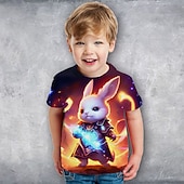 cheap Boy&#039;s 3D Animals-Boys 3D Cartoon Dinosaur T shirt Tee Short Sleeve 3D Print Summer Spring Active Sports Fashion Kids 3-12 Years Outdoor Casual Daily Regular Fit