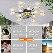 levne Světla pro stropní ventilátor-stropní ventilátor s aplikací světla&amp;amp; dálkové ovládání 102 cm stmívatelné 6 rychlostí větru sputnik designová projekce moderní stropní ventilátor do ložnice, obývacího pokoje, malého pokoje