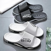 abordables Sandales décontractées-sandales à enfiler sportives pour hommes | pantoufles confortables et légères à enfiler pour une tenue décontractée, au bord de la piscine ou à la plage – conception respirante à bout ouvert avec imprimé lettre tendance