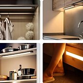 cheap Cabinet Light-Light In The Box Wireless Motion Sensor Under Cabinet Light, Wardrobe Light Color Adjustable Infrared Cat Eye Motion Sensor Kitchen Led Under-Cabinet Lights