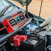 levne Testery a detektory-10ampérová nabíječka autobaterií 12V a 24v inteligentní plně automatická nabíječka baterií udržovací udržovací nabíječka pro sekačky na trávu lodní mořské olověné baterie