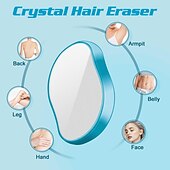 abordables Épilateurs-Gomme à cheveux en cristal pour femmes et hommes, dispositif d&#039;épilation en cristal réutilisable outil d&#039;épilation exfoliation indolore magique, gomme à cheveux magique pour les jambes des bras
