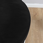abordables Couverture de chaise de salle à manger-velours rond tabouret de bar siège couvre pub comptoir tabouret chaise housse carré pivotant tabouret élastique bar chaise couvre lavable housse de coussin pour café partie bar restrant