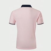 preiswerte Klassisches Poloshirt für Herren-Herren Polos mit Knöpfen Poloshirt Casual Festtage Kargen Kurzarm Modisch Basic Glatt Klassisch Sommer Regular Fit Weiß Rosa Orange Kaki Polos mit Knöpfen