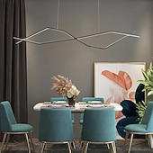 olcso Vonalvezetés-led függőlámpa 100 cm-es sziget lámpák szabályozható vonal dizájn alumínium stílusos minimalista festett felületek étkező konyhai lámpák 110-240v csak távirányítóval szabályozható