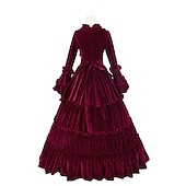 cheap Dresses-Gothic Rococo Victorian Dress Party Costume Masquerade Ruffle Sleeve Maria Antonietta Plus Size Ball Gown Women&#039;s Girls&#039; Royal Halloween Masquerade Carnival Performance Event / Party Adults&#039; Dress