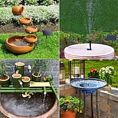 baratos Luzes Subaquáticas-fonte solar bomba de água fonte solar jardim lagoa cachoeira ao ar livre banho de pássaros fonte vista fonte decoração do jardim sem iluminação