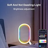 Недорогие Умный ночной свет-Светодиодный умный свет WiFi умная APP настольная лампа звуковое управление RGB фантомный настольный атмосферный интеллектуальный свет Esports настольное украшение Tuya WiFi Alexa USB питание