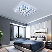 お買い得  シーリングライト調光可能タイプ-調光可能なクロムアクリルシーリングライト LED 5 ヘッドおよび 8 ヘッドシーリングライト、背景ライトとアプリ接続/リモコン付き、寝室、リビングルーム、オフィス、子供部屋に最適