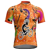 baratos Camisolas masculinas-21Grams Homens Camisa para Ciclismo Manga Curta Moto Blusas com 3 bolsos traseiros Ciclismo de Montanha Ciclismo de Estrada Respirável Secagem Rápida Pavio Humido Tiras Refletoras Amarelo Vermelho