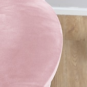 abordables Couverture de chaise de salle à manger-velours rond tabouret de bar siège couvre pub comptoir tabouret chaise housse carré pivotant tabouret élastique bar chaise couvre lavable housse de coussin pour café partie bar restrant