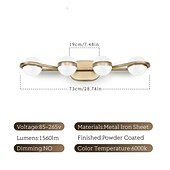 Недорогие Бра-В помещении LED Современное Подсветка тщеславия Гостиная Ванная комната Металл настенный светильник 90-264V