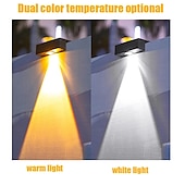 abordables Appliques d&#039;extérieur-Lampes solaires d&#039;extérieur à LED, applique murale, éclairage de clôture, éclairage de patio super lumineux, éclairage extérieur, éclairage de jardin étanche, balcon, clôture, porche, décoration de la maison, lampe de nuit solaire