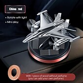economico Purificatore d&#039;aria per auto-decorazioni per auto modello di aeroplano da combattimento rotante solare per auto ornamento per interni auto cruscotto da combattimento