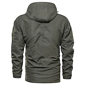 billige Sportjakke-vanntett turjakke for menn militær taktisk jakke uformell lett hette cargo sportsfrakk vindjakke utendørs varm vindtett trenchcoat jakke topp camping jakt fiske army green