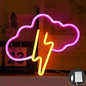 billiga LED-neonlampor-neonskylt moln led neonljus vägglampa väggdekor batteri eller usb-driven lyser upp akryl neonskyltar för sovrum barnrum vardagsrum