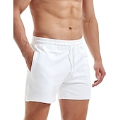 billiga Svett shorts-Herr Rosa shorts Atletiska shorts Svett shorts Träningsshorts Ficka Slät Komfort Andningsfunktion Utomhus Dagligen Utekväll Mode Ledigt Svart Vit