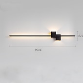 baratos Candeeiros de Parede de interior-Lâmpada de parede led design de tira para cima e para baixo luz 61/90cm moderna lâmpada de parede de fundo led sala de estar quarto cabeceira 10w alumínio luz de parede interna ligting arandela