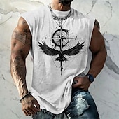 cheap Skull &amp; Bone-Men&#039;s Graphic Animal Vest Top Sleeveless T Shirt for Men Sleeveless Cap Sleeve T shirt 3D Print Crew Neck Shirt Fashion Designer Muscle Daily Sports Gym Black White Dark Blue Spring &amp; Summer Clothing