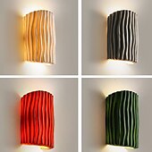 economico Luci da parete-lampada da parete a led striscia design 10 &quot;resina 5w moderna sfondo a led lampada da parete soggiorno camera da letto comodino applique da parete per interni ligting applique bianco caldo 1 pz