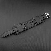 economico Cinturini per orologi Samsung-Cinturino per orologio  per Samsung Watch 7/6/5/4 40/44mm, Galaxy Watch 5 Pro 45mm, Galaxy Watch 6/4 Classic 42/46/43/47mm, Watch 3, Active 2, Gear S3 S2 Vera pelle Sostituzione Cinghia 20mm 22mm