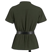 ieftine Topuri-Retro / vintage Punk și gotic Medieval Bluză / Cămașă Costum Cosplay Tunică Cavaler Viching Outlander Culoare solidă Bărbați Pirat Fantezie Carnaval Casul / Zilnic Târgul Renașterii Adulți Cămașă