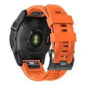 Χαμηλού Κόστους Ζώνες ρολογιών Garmin-Παρακολουθήστε το συγκρότημα για Γκάρμιν Fenix 7 7X 6 6X Pro Epix Pro 47mm 51mm Instinct 2X Approach S70 47mm S62 S60 Forerunner 955 945 Epix Marq Descent Quatix 22mm 26mm σιλικόνη Αντικατάσταση Λουρί